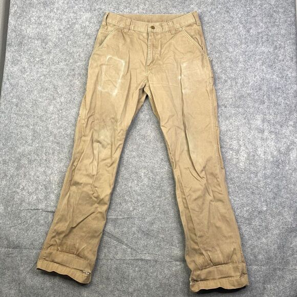 Carhartt Carpenter Pants Mens 32x32 Brown Relaxed Baggy Work Y2K Grunge B324 DKH - Picture 1 of 16